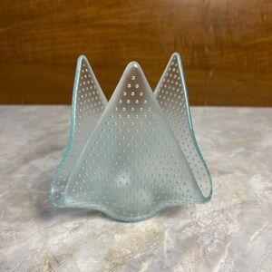 Elegant Frosted Glass Candle Holder